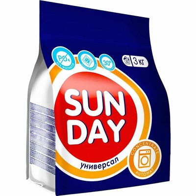 Сонца Sunday Стиральный порошок УНИВЕРСАЛЬНЫЙ 3 кг